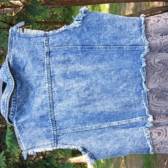 Denim Vest with Lace Dress Size XL - Picture 11 of 16